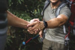 Man giving a helping hand